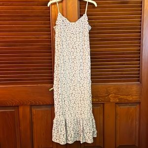 Lilac Lace Floral Michael Kors Maxi Dress